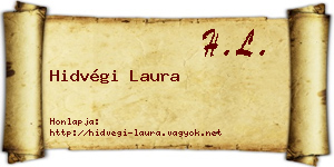 Hidvégi Laura névjegykártya